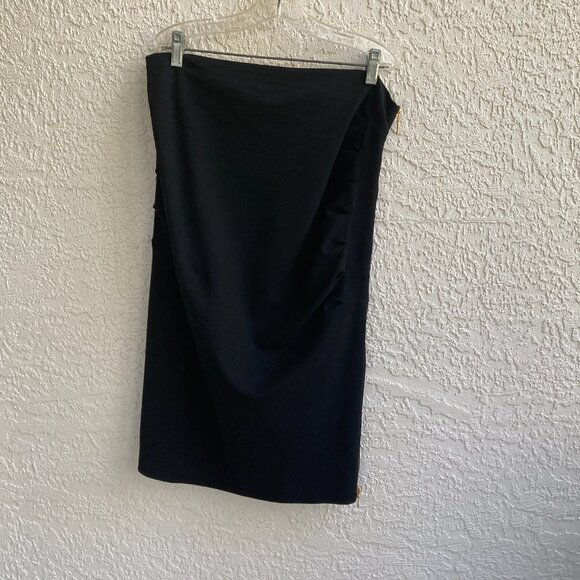 Escada Black Skirt Sz 44 US 14 Sexy Zippers - Picture 4 of 10